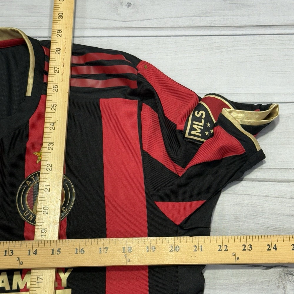 adidas Jersey Mens Large Black Red Atlanta United 2019 Authentic Home MLS - Picture 8 of 9